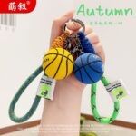 Móc khóa bóng rổ sáng tạo, Mặt dây chuyền thể thao ngoại vi ba chiều, Mặt Dây Chuyền Chìa Khóa cặp sách ô tô tinh tế, móc chìa khóa hoạt hình