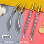 Dao nhựa sáng tạo, bút gel, Bút tạo kiểu vũ khí retro, văn phòng học sinh Dễ thương, bút nhựa viết, Bán Buôn