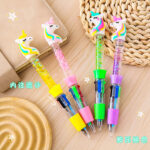 Bút bi bốn màu Unicorn Liusha Văn phòng phẩm có giá trị cao Văn phòng phẩm Màu sinh viên Bút Sổ Tay màu văn phòng Bán buôn bút dầu Trung Quốc