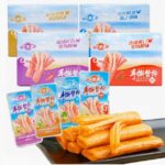 Sậy cua cắt nhỏ Haoyudao 14g * 20 gói nguyên hộp bán buôn que chân cua giả cay que hải sản ăn liền 2 hộp