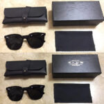 Hộp đựng kính có khóa đóng đinh PVC dày mới nhà sản xuất lô hộp Kính râm xuyên biên giới hộp đựng kính mát hộp da hộp bán buôn tiện lợi