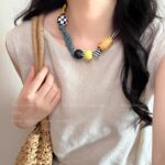 Cảm giác thiết kế thời trang, dây chuyền có thể điều chỉnh nối thú vị, Dây Chuyền xương đòn thiết kế thích hợp cho nữ, phụ kiện vòng tay xoắn nhiều lớp