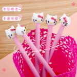 Văn phòng phẩm sáng tạo bút gel mèo hồng dễ thương hoạt hình học sinh thi bút nước nhà máy bán buôn bút ký văn phòng