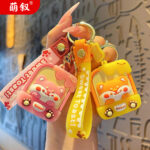 Phim hoạt hình Chai Chai Toast Keychain Con búp bê dễ thương Cặp sách Mặt Dây chuyền Mặt Dây chuyền Xe ô tô Chuỗi chìa khóa Quà Tặng Bán buôn