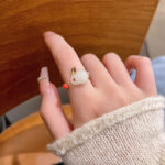 Nhẫn Thỏ Ngọc mới năm bản mệnh 2026, nhẫn thiết kế cao cấp phong cách cổ điển phong cách Trung Quốc