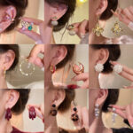 Hoa tai ngọc trai cao cấp Kim bạc S925 hoa tai hoa tai phong cách thời trang quý phái sang trọng nhẹ hoa tai phong cách Hàn Quốc