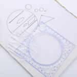 Thước vẽ xoay đa chức năng, thước đo tam giác, thước đo góc, thước đo hàm hình học, thước đo hình elip song song kỳ thi học sinh