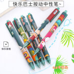 Bút bấm xe buýt vui vẻ bút bấm sáng tạo học sinh Bút gel văn phòng phẩm giá trị cao bán buôn bút ký gốc nước