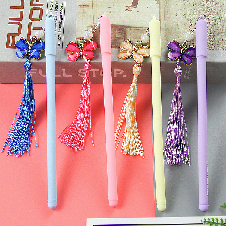 O1CN01VdBQfZ291G44gIMUX_2838378007-0-cib Bút Mặt Dây Chuyền Tua Bướm sáng tạo giá trị cao văn phòng phẩm mặt dây chuyền học sinh Bút gel cô gái yêu thích bút nước Giá Sỉ - Ảnh 1