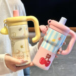 Cốc giữ nhiệt Big Mac, cốc đựng nước ống hút quà sinh nhật, cốc Băng Cô Gái Văn phòng dung lượng lớn, giá trị cao cho nữ