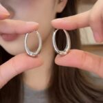 Hoa tai hình bông tai hình giọt nước mặt tròn phù hợp cho nữ Hoa tai nổi tiếng trên mạng bán buôn