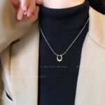 轻奢小众U形马蹄钛钢项链女时尚百搭气质高级感锁骨链网红颈链