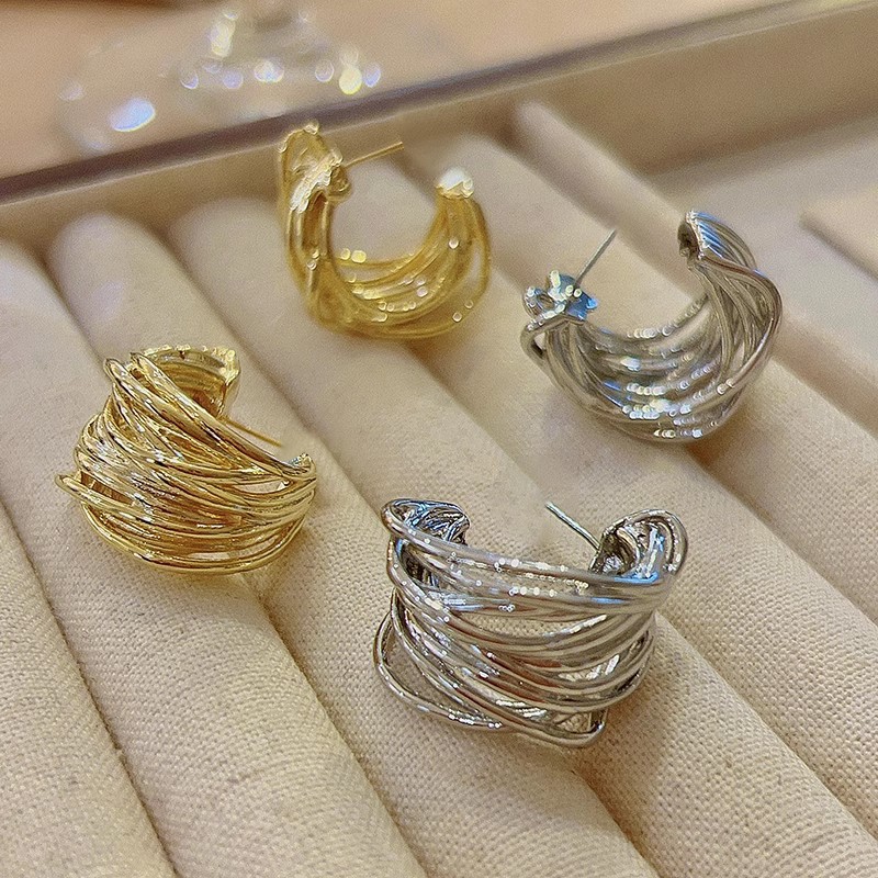 O1CN01a5lVrh2KtjB8rWsbN_2580729615-0-cib Hoa tai xoắn hình chữ C kim loại nhỏ Âu Mỹ Hoa tai nổi tiếng trên mạng thời trang cao cấp sang trọng nhẹ nhàng cho nữ - Ảnh 1