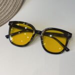 Kính râm ba điểm nhỏ, Kính nhìn ban đêm, nam và nữ, kính râm lái xe chống chiếu sáng ban đêm HD, phát trực tiếp Douyin