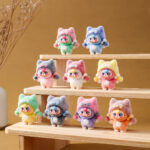 Mũ Hồ Ly đáng yêu bé trai ba tuổi đổ xô dễ thương búp bê xu hướng chơi tự làm Móc Khóa Mặt dây chuyền đồ trang trí mini để bàn