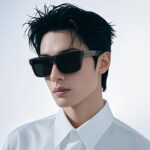 Kính râm phân cực xuyên biên giới mới, nam giới lái xe, lái xe, kính râm trực tiếp Douyin, kính râm vuông thời trang