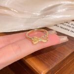 Bán buôn đồ trang sức đeo nhẫn thắt nơ Opal Ngọt Ngào Phong Cách Hàn Quốc