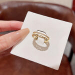 Sang trọng nhẹ, thiết kế cao cấp ngách, cảm giác hai lớp vi khảm Zircon, Bán Buôn Nhẫn ngón trỏ có thể điều chỉnh hở cho nữ