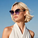 Kính râm bướm mới của phụ nữ thời trang lớn Gọng kính râm Gradient xuyên biên giới Âu Mỹ xu hướng Kính râm Douyin