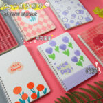 Sổ Tay Vòng Tròn Dòng hoa A5 Sổ tay trái tim cô gái Sổ tay Sổ tay rời sổ nhật ký học sinh Dễ thương Sổ Tay Dòng ngang