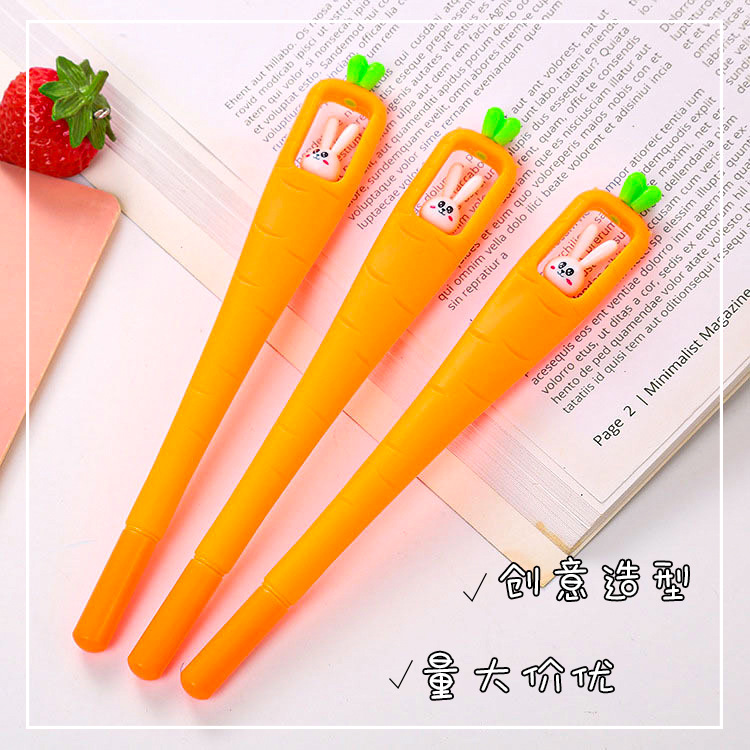 O1CN01f74SVE291GLs79VUc_2838378007-0-cib Bút Gel Cà Rốt sáng tạo bút nước Thỏ hoạt hình dễ thương văn phòng phẩm học sinh vật tư văn phòng bút ký - Ảnh 1