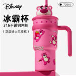 Cốc hút chân không gấu dâu Disney cốc nước ống hút khổng lồ cốc 316 nước đá dung tích lớn mới có giá trị cao