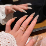 Vòng đơn giản, Nhẫn kim cương siêu nhấp nháy, Nhẫn kim cương Nữ, Nhẫn đeo ngón tay cảm giác cao cấp, Bán Buôn