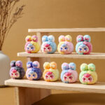 Màu đàn dễ thương phù hợp với thỏ dễ thương hạt búp bê để bàn nhỏ đồ trang trí cao cấp cảm giác thích hợp phát trực tiếp cặp đôi hộp mù bán buôn