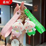 Móc khóa hoạt hình nữ đáng yêu thắt nơ thỏ cặp sách Mặt dây chuyền móc chìa khóa xe ô tô quà tặng nhỏ Bán buôn phụ kiện dễ thương