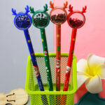 Bút Gel Sequins giáng sinh dễ thương, Quà Tặng Giải Thưởng giáng sinh học sinh, Bán Buôn văn phòng phẩm hoạt hình, Bút Nước Chữ ký