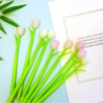 Bút Gel hoa tulip, bút hoa đổi màu sáng tạo, văn phòng phẩm dễ thương, Quà Tặng Học sinh, viết bút nước