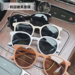 Kính râm mới nữ phong cách Hàn Quốc hợp thời trang khuôn mặt nhỏ ngôi sao cùng phong cách chụp ảnh đường phố Kính râm gọng tròn cổ điển chống tia cực tím không trang điểm