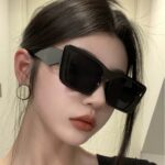 Kính râm gọng lớn vuông Âu Mỹ mới, kính râm retro, màu thạch, kính nổi tiếng trên mạng, Bán Buôn trực tiếp Douyin