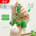 Móc chìa khóa hoạt hình sáng tạo hành tỏi rau củ Móc chìa khóa xe hơi cao su mềm dễ thương cho nữ móc túi đi học quà tặng nhỏ thời trang