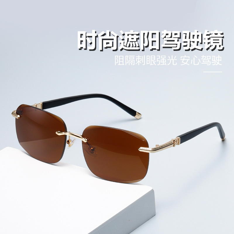 O1CN01js5dGH1NyFjyYVA3U_2215924081638-0-cib Kính râm cắt không viền mẫu mới kính râm sành điệu kính nam lái xe kính câu cá Kính cóc chống tia cực tím - Ảnh 1