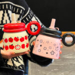 Cốc giữ nhiệt để Bàn cốc nước cầm tay giá trị cao cho bé gái Cốc pha trà cà phê văn phòng Cốc ống hút gia dụng Quà Tặng