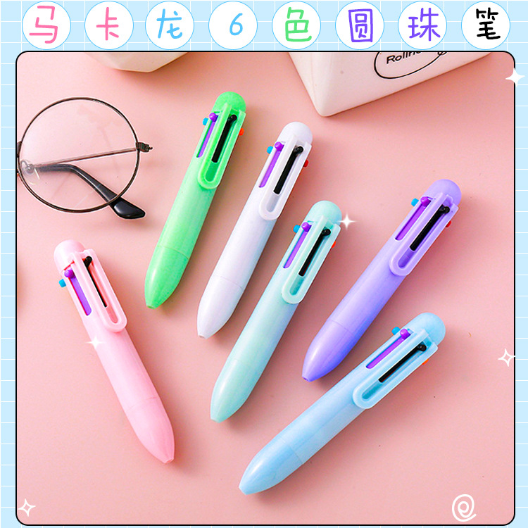 O1CN01kUpHML291GM5W3BJ6_2838378007-0-cib Bút bi 6 màu Macaron ins mini xách tay bỏ túi văn phòng phẩm học sinh dụng cụ viết bút bi màu bán buôn - Ảnh 1