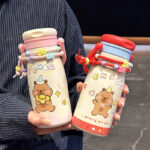 Cốc giữ nhiệt dung tích lớn Cốc nước cầm tay giá trị cao cho nữ sinh Cốc hút quà sinh nhật mẫu mới chuyên dụng cho học sinh ĐI HỌC