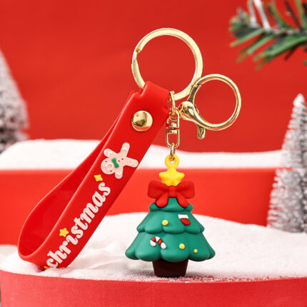 Phong cách mới dễ thương giáng sinh người tuyết Móc chìa khóa hoạt hình móc chìa khóa xe hơi đồ trang sức treo cặp sách quà tặng nhỏ bán buôn