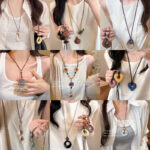 Vòng Cổ Gốm Bohemian cổ điển, chuỗi Áo len dài phong cách dân tộc kỳ lạ, chuỗi xương đòn thiền, Chuỗi cổ