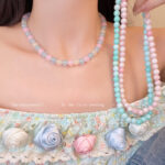 甜美彩色多巴胺串珠项链女轻奢小众闺蜜礼物可爱锁骨链尽量批发