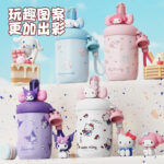 Cốc giữ nhiệt Hellokitty Cốc uống nước đôi trẻ em giá trị cao chuyên dùng cho học sinh nữ đi học mẫu mới 2025