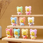 Hoạt hình hoạt hình đổ đàn gấu trúc Pooh hạt dễ thương búp bê diy Móc Khóa Mặt dây chuyền phụ kiện hộp mù trang trí nhỏ để bàn