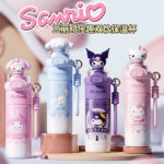 Cốc giữ nhiệt trẻ em Sanrio cốc chuyên dùng cho học sinh tiểu học mẫu mới 2025 cốc nước ống hút bé gái giá trị cao