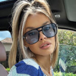 Kính râm thời trang Mi Ding mới, Kính râm Nữ, kính râm Đôi Chùm, kính râm phi công gọng lớn trực tiếp Douyin