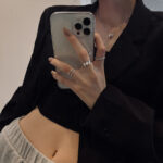 Nhẫn ba mảnh Sequins Xoắn cùng kiểu thiết kế nổi tiếng trên mạng ins Nhẫn ngón trỏ khí chất thời trang mẫu mới năm 2021