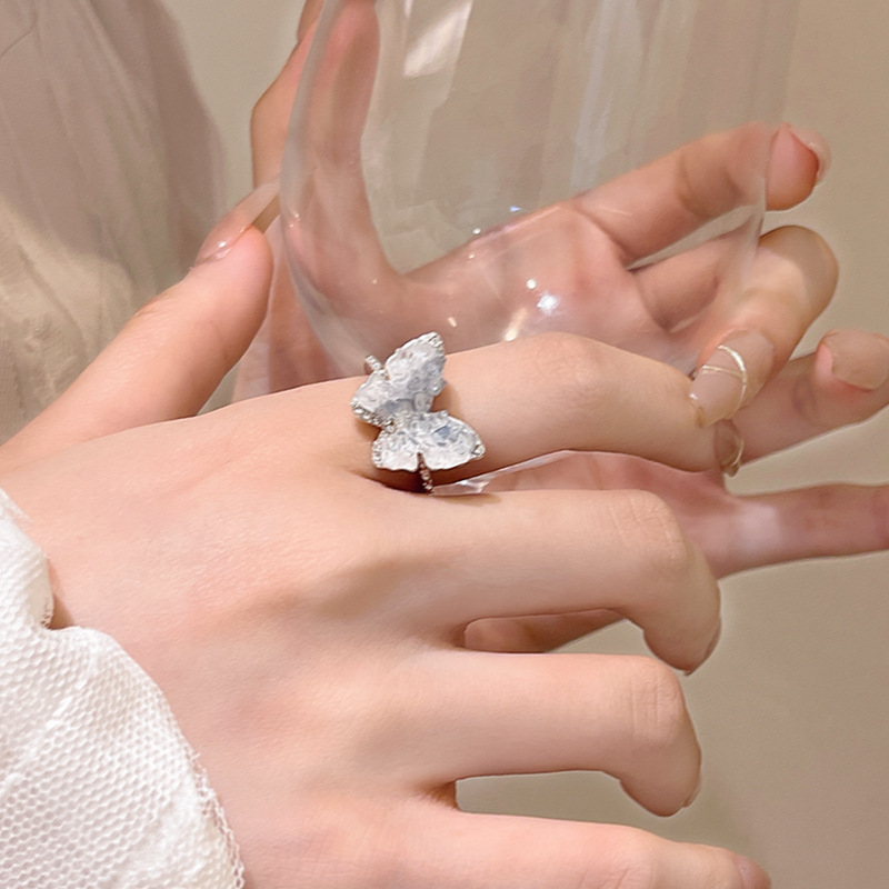 O1CN01smA3oV2KtjBK5n1Sh_2580729615-0-cib Khí chất ngọt ngào Hàn Quốc, Nhẫn Kim Cương vụn pha lê trong suốt, Nhẫn Ngón Tay Ăn kiêng có thể điều chỉnh độ cao của phụ nữ sang trọng nhẹ nhàng - Ảnh 1