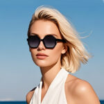 Kính râm PC xuyên biên giới mới kính đa giác sành điệu thời trang Âu Mỹ chống tia cực tím chống rung Gradient Kính râm