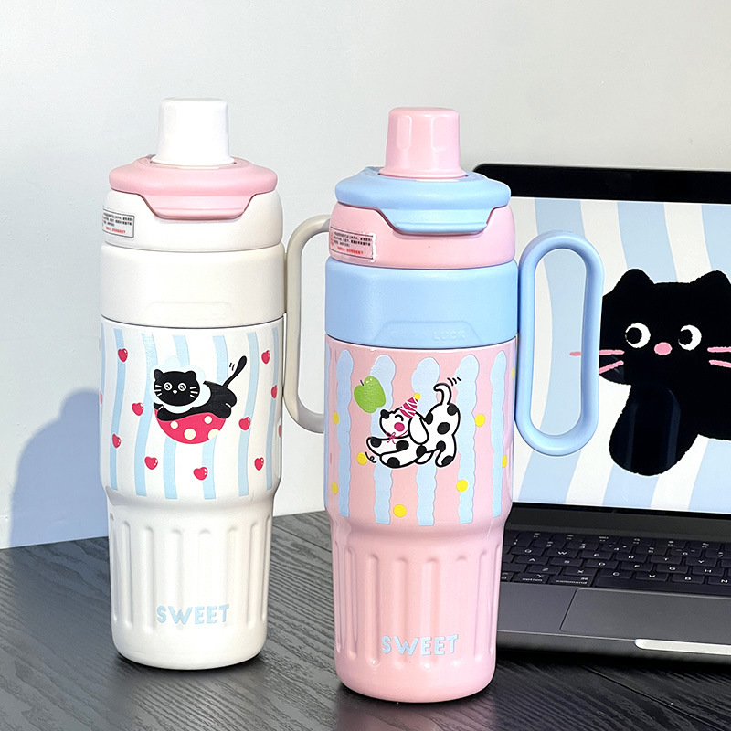 O1CN01tNM6Qh1Zs5nDwlft3_2215924603249-0-cib Cốc giữ Nhiệt Cốc Đá Nữ dung tích lớn Cốc Nước Giữ lạnh inox mẫu mới 2024 Cốc ống hút cầm tay cầm - Ảnh 1