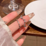 Sang trọng nhẹ nhàng, ngách, cảm giác cao cấp, Nhẫn Bướm Kim Cương đầy đủ, cá tính đơn giản, nhẫn ngón trỏ, Nhẫn hở